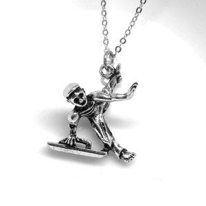 Miniature Gymnast Gym workout Training Gymnastics Fitness Charm Necklace